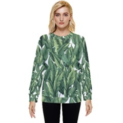 Green Banana Leaves Hidden Pocket Sweatshirt by goljakoff