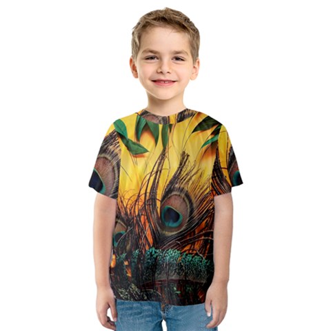 Oceans Stunning Painting Sunset Scenery Wave Paradise Beache Mountains Kids  Sport Mesh T-shirt by Cemarart