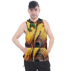 Sunset Illustration Water Night Sun Landscape Grass Clouds Painting Digital Art Drawing Men s Sleeveless Hoodie by Cemarart