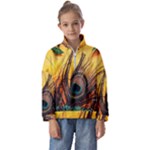 City Lights Sky Landmark Painting Kids  Half Zip Hoodie