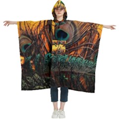 Asian Retro Vintage Art Korea China Japan Women s Hooded Rain Ponchos by Cemarart
