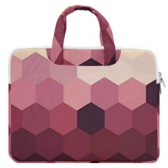 Hexagon Valentine Valentines Macbook Pro 16  Double Pocket Laptop Bag  by Grandong