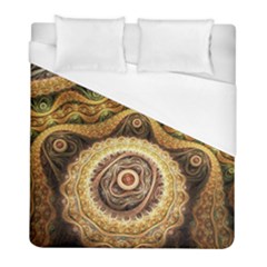 Fractals, Floral Ornaments, Waves Duvet Cover (full/ Double Size)