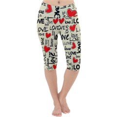 Love Abstract Background Love Textures Lightweight Velour Cropped Yoga Leggings by nateshop