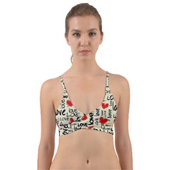 Love Abstract Background Love Textures Wrap Around Bikini Top