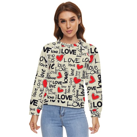 Love Abstract Background Love Textures Women s Long Sleeve Raglan T-shirt by nateshop