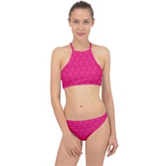 Pink Pattern, Abstract, Background, Bright Halter Bikini Set by nateshop