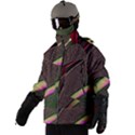 Flower Patterns Pattern Beige Green Men s Zip Ski and Snowboard Waterproof Breathable Jacket View2