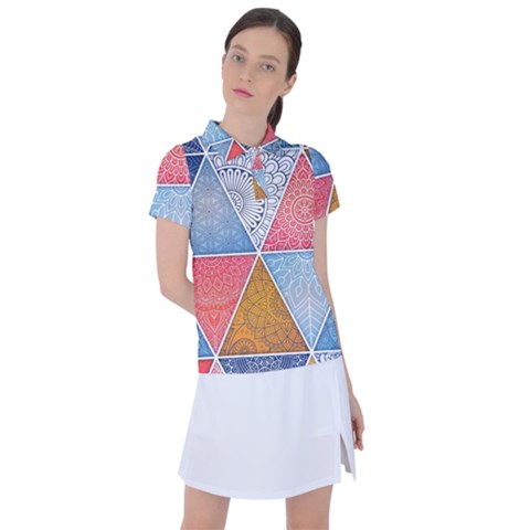 Texture With Triangles Women s Polo T-shirt by nateshop