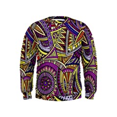 Violet Paisley Background, Paisley Patterns, Floral Patterns Kids  Sweatshirt