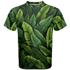 Green Leaves Men s Cotton T-shirt by goljakoff