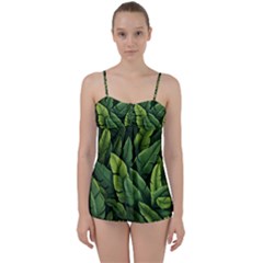 Green Leaves Babydoll Tankini Set by goljakoff