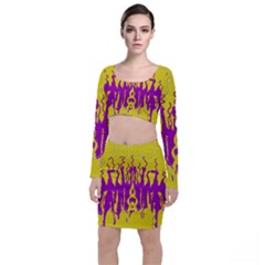 Yellow And Purple In Harmony Top And Skirt Sets by pepitasart