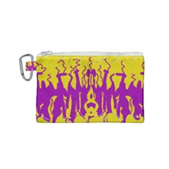 Yellow And Purple In Harmony Canvas Cosmetic Bag (small) by pepitasart