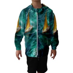 Dolphins Sea Ocean Water Kids  Hooded Windbreaker