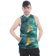 Moon Moonlit Forest Fantasy Midnight Men s Sleeveless Hoodie by Cemarart