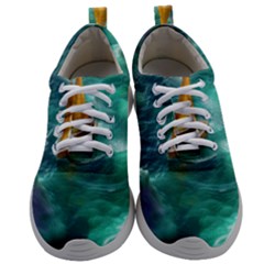 Silk Waves Abstract Mens Athletic Shoes