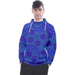 Authentic Aboriginal Art - Rivers Around Us Men s Pullover Hoodie by hogartharts