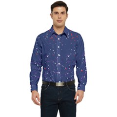 Texture Grunge Speckles Dots Men s Long Sleeve  Shirt