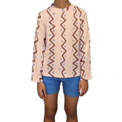 Print Pattern Minimal Tribal Kids  Long Sleeve Swimwear by Cemarart