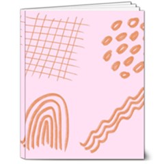 Elements Scribbles Wiggly Lines Retro Vintage 8  X 10  Softcover Notebook