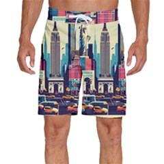 Skyscrapers City Usa Men s Beach Shorts by Cemarart