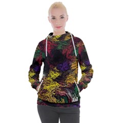 Floral Patter Flowers Floral Drawing Women s Hooded Pullover