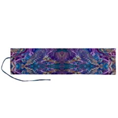 Cobalt Arabesque Roll Up Canvas Pencil Holder (l)