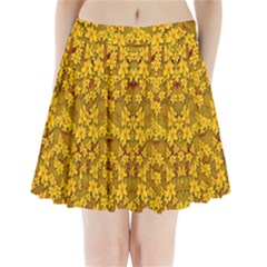 Blooming Flowers Of Lotus Paradise Pleated Mini Skirt by pepitasart