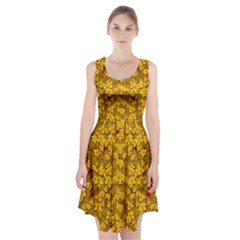 Blooming Flowers Of Lotus Paradise Racerback Midi Dress by pepitasart