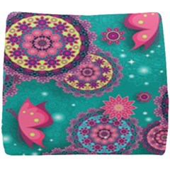 Floral Pattern Abstract Colorful Flow Oriental Spring Summer Seat Cushion by Cemarart