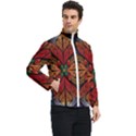 Fractal Floral Flora Ring Colorful Neon Art Men s Bomber Jacket View2