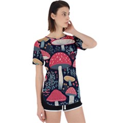 Mushrooms Psychedelic Perpetual Short Sleeve T-shirt