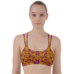 Blooming Flowers Of Orchid Paradise Line Them Up Sports Bra by pepitasart