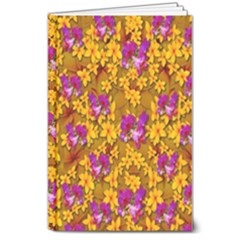 Blooming Flowers Of Orchid Paradise 8  X 10  Hardcover Notebook by pepitasart