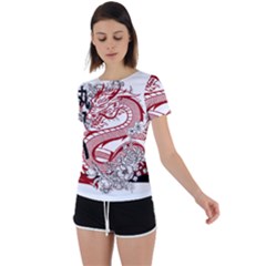 Dragon-6995594 Back Circle Cutout Sports T-shirt by lipli