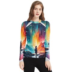 Starry Night Wanderlust: A Whimsical Adventure Women s Long Sleeve Rash Guard by stine1