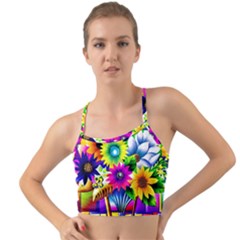 Flower Vase Flower Collage Pop Art Mini Tank Bikini Top by Bedest