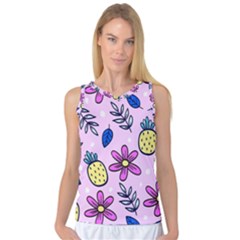 Flowers Petals Pineapples Fruit Women s Basketball Tank Top