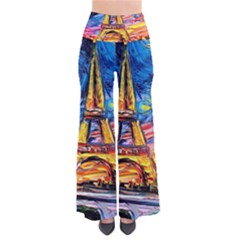 Eiffel Tower Starry Night Print Van Gogh So Vintage Palazzo Pants