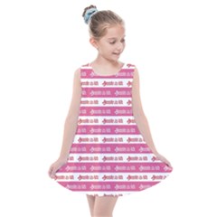 Breathe In Life, Breathe Out Love Text Motif Pattern Kids  Summer Dress by dflcprintsclothing