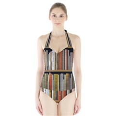 Book Nook Books Bookshelves Comfortable Cozy Literature Library Study Reading Reader Reading Nook Ro Halter Swimsuit