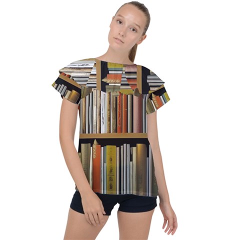 Book Nook Books Bookshelves Comfortable Cozy Literature Library Study Reading Reader Reading Nook Ro Ruffle Collar Chiffon Blouse by Maspions