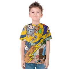 Astronaut Moon Monsters Spaceship Universe Space Cosmos Kids  Cotton T-shirt