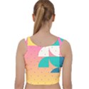 Abstract Geometric Bauhaus Polka Dots Retro Memphis Art Velvet Racer Back Crop Top View2