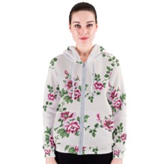 Vintage Flower Art Artwork Blooming Blossom Botanical Botany Nature Floral Pattern Women s Zipper Hoodie