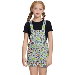 Seamless Pattern With Viruses Kids  Short Overalls