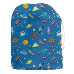 Space Rocket Solar System Pattern Drawstring Pouch (3xl) by Apen