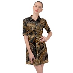 Fantasy Dragon Pentagram Belted Shirt Dress by Maspions