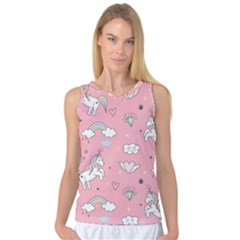 Cute Unicorn Seamless Pattern Women s Basketball Tank Top by Apen